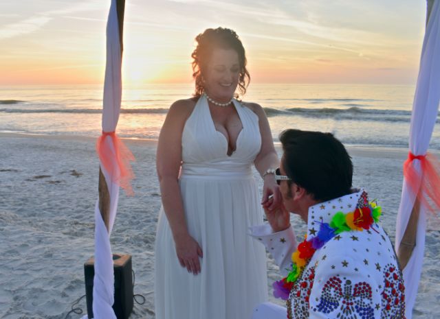 Wedding on the Beach Florida - with Elvis!